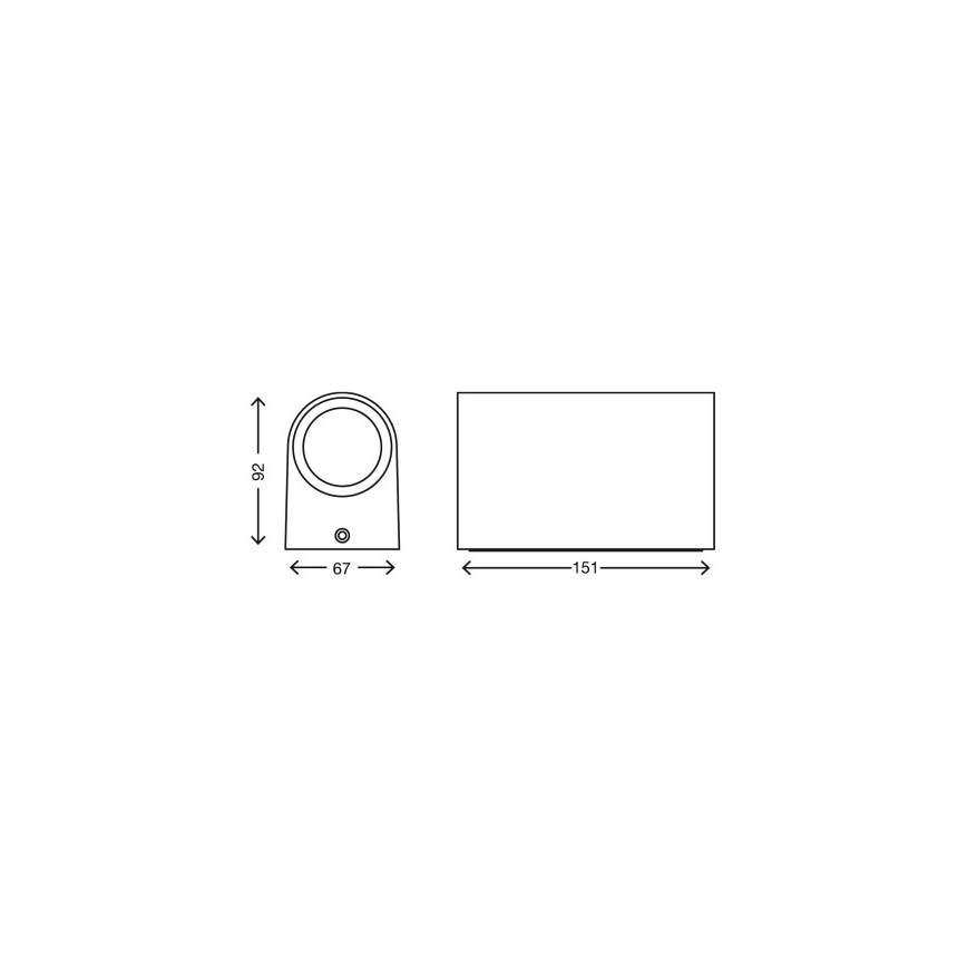 Telefunken 308006TF - LED Vonkajšie nástenné svietidlo 2xGU10/5W/230V IP44