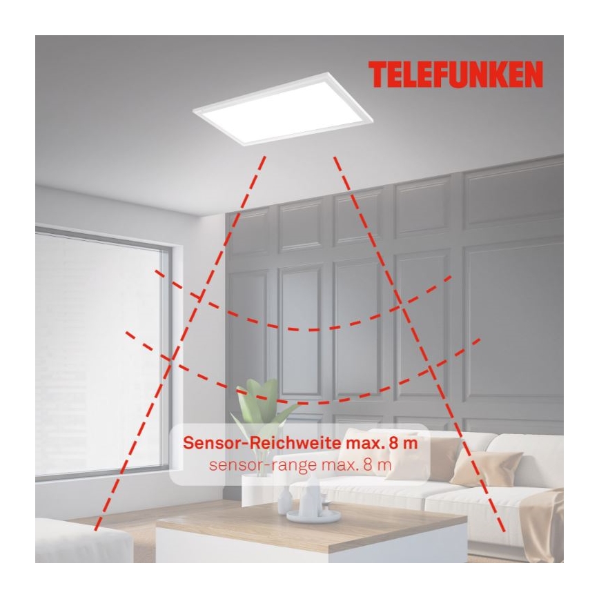 Telefunken 308706TF - LED Stropné svietidlo so senzorom LED/36W/230V