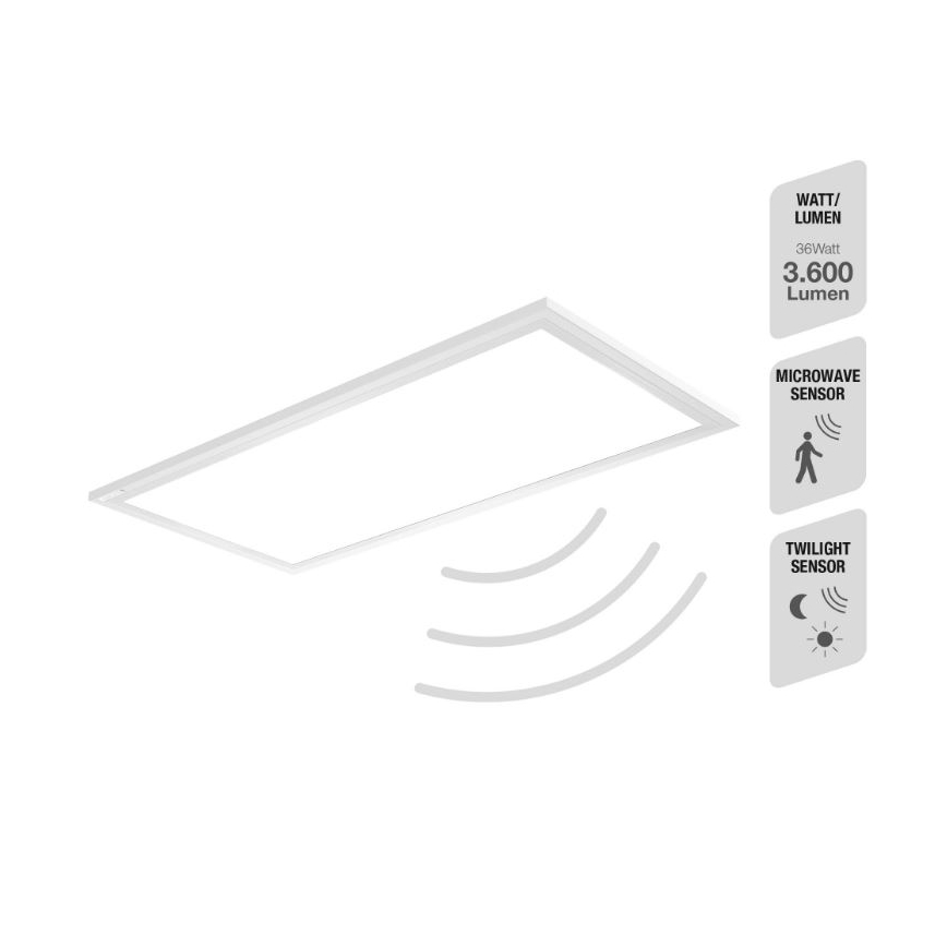 Telefunken 308706TF - LED Stropné svietidlo so senzorom LED/36W/230V