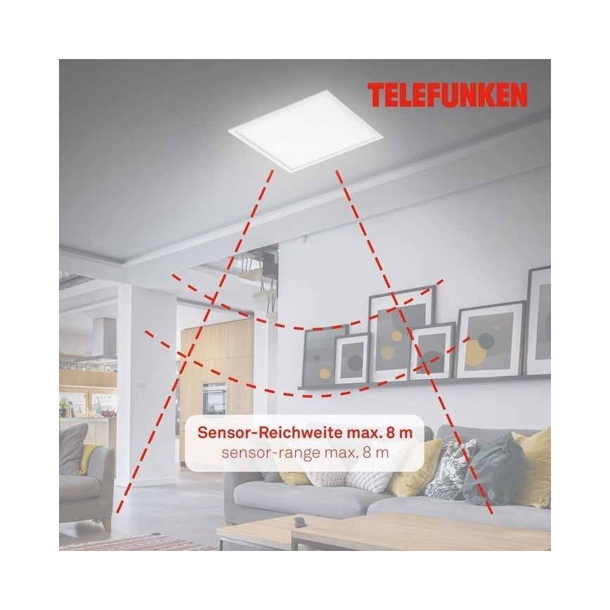 Telefunken 308806TF - LED Prisadený panel so senzorom LED/25W/230V 4000K
