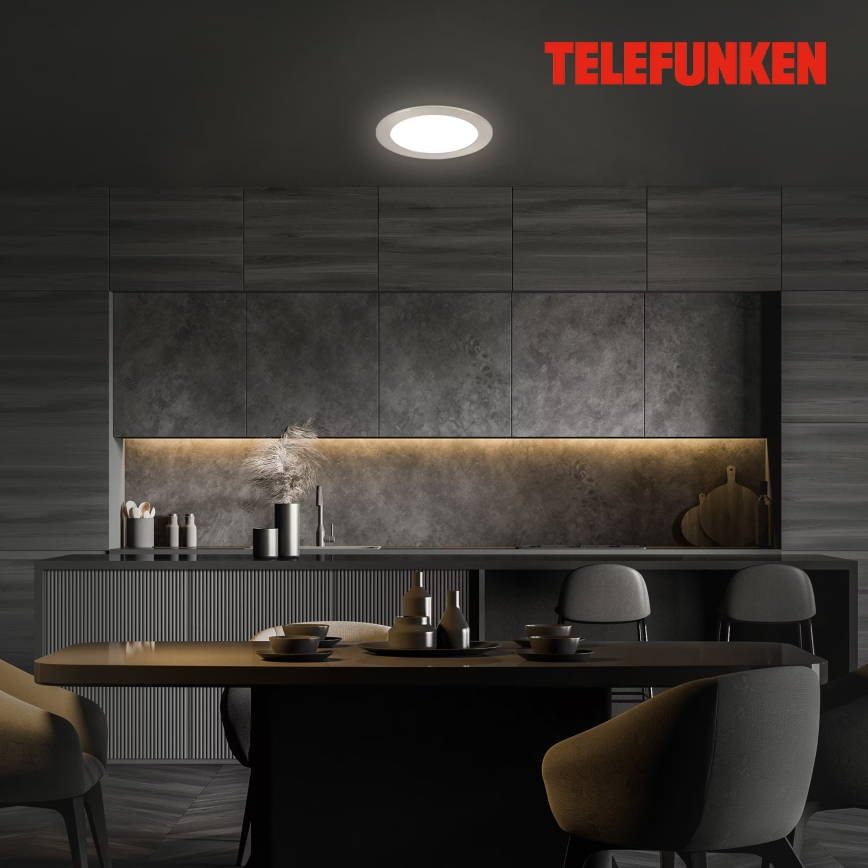 Telefunken 309402TF - LED RGBW Stmievateľné kúpeľňové podhľadové svietidlo LED/12W/230V 2700-6500K IP23 Wi-Fi Tuya