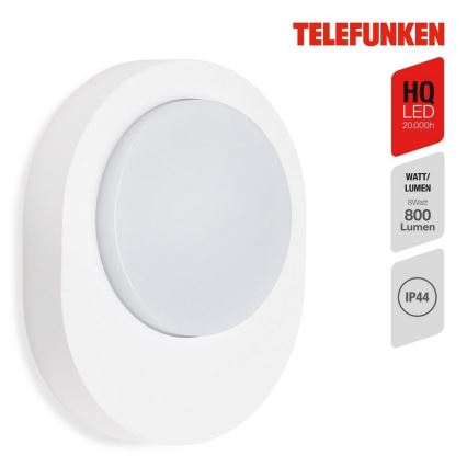 Telefunken 312006TF - LED Vonkajšie nástenné svietidlo LED/8W/230V IP44 biela