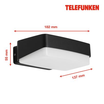 Telefunken 312205TF - LED Vonkajšie nástenné svietidlo LED/14W/230V IP44