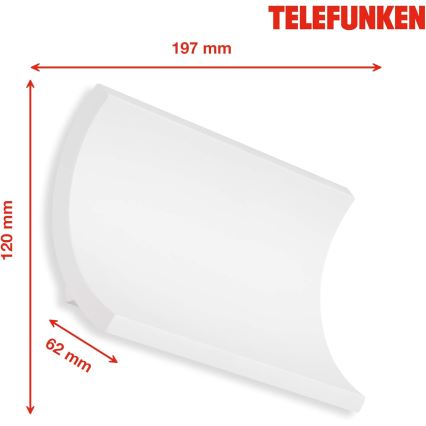 Telefunken 312806TF - LED Vonkajšie nástenné svietidlo 2xLED/6W/230V IP44 biela