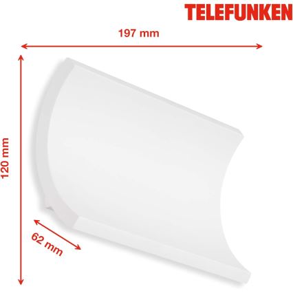 Telefunken 312806TF - LED Vonkajšie nástenné svietidlo 2xLED/6W/230V IP44 biela