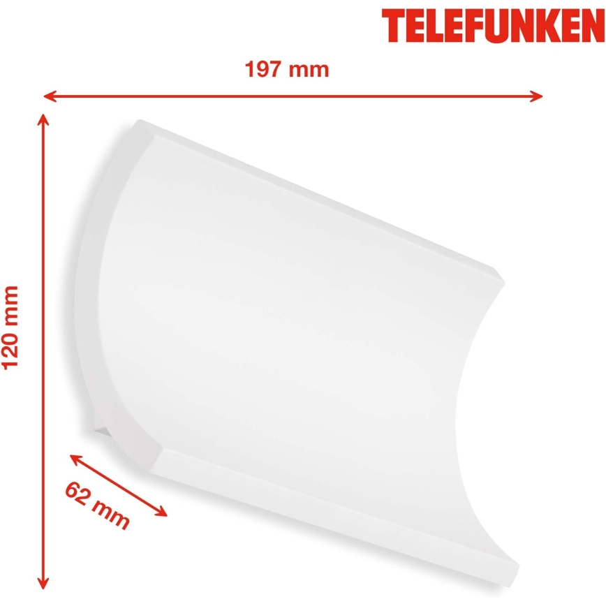 Telefunken 312806TF - LED Vonkajšie nástenné svietidlo 2xLED/6W/230V IP44 biela
