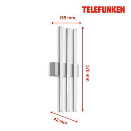 Telefunken 313104TF - LED Vonkajšie nástenné svietidlo 3xLED/4W/230V IP44