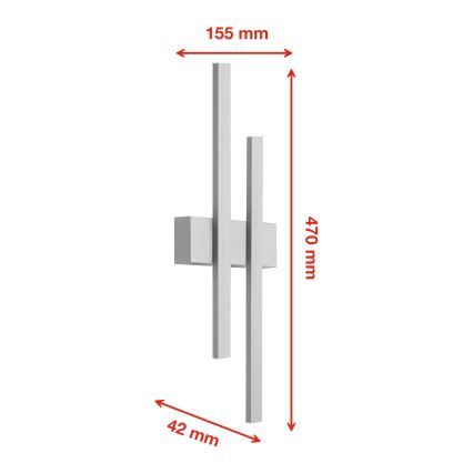 Telefunken 313204TF - LED Vonkajšie nástenné svietidlo 2xLED/4W/230V IP44