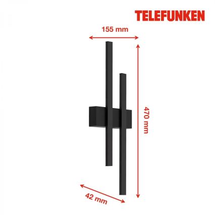Telefunken 313205TF - LED Vonkajšie nástenné svietidlo 2xLED/4W/230V 4000K IP44