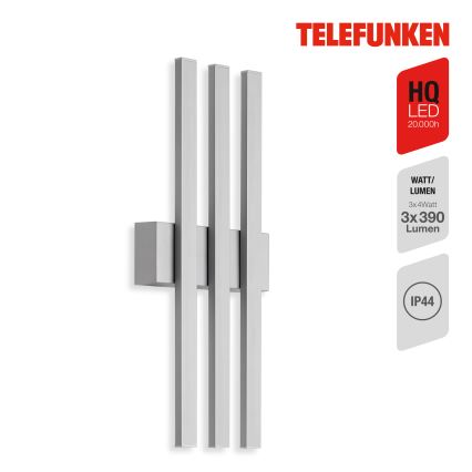 Telefunken 313304TF - LED Vonkajšie nástenné svietidlo 3xLED/4W/230V IP44