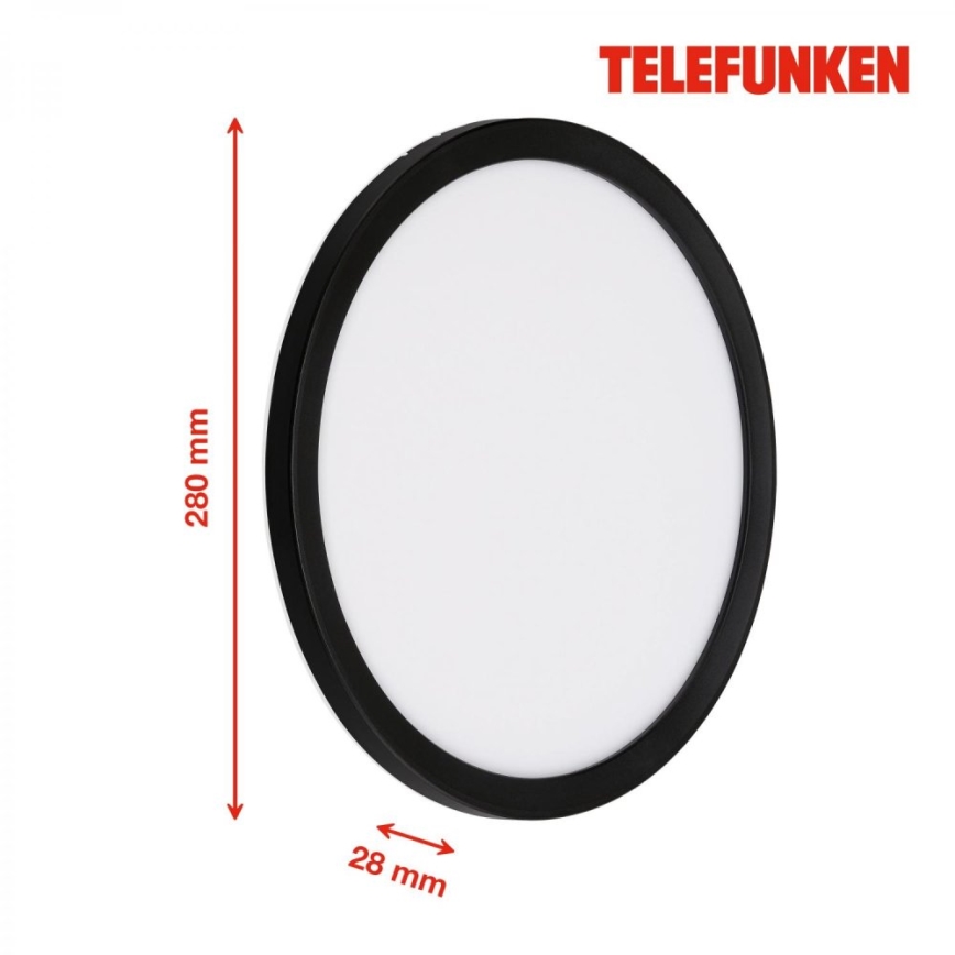 Telefunken 313405TF - vonkajšie nástenné LED svietidlo LED/15W/230V IP44 čierne