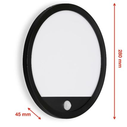 Telefunken 313705TF - LED Vonkajšie nástenné svietidlo so senzorom LED/15W/230V IP44