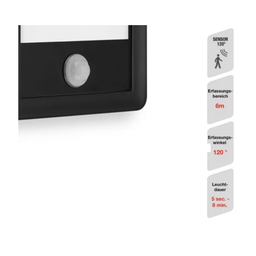 Telefunken 313905TF -LED Vonkajšie nástenné svietidlo so senzorom LED/16W/230V IP44