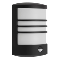 Telefunken 315505TF - LED Vonkajšie nástenné svietidlo so senzorom LED/12W/230V IP44 čierna