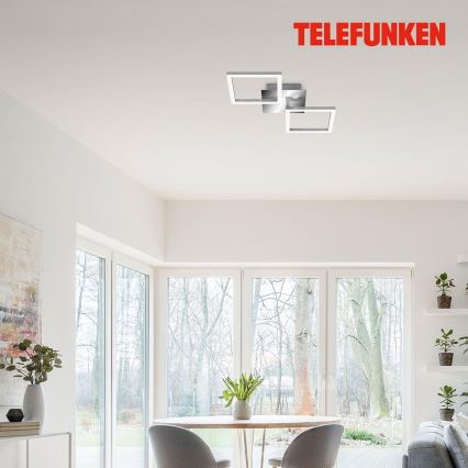 Telefunken 318508TF - LED Stropné svietidlo so senzorom FRAME LED/12W/230V 3000K matný chróm