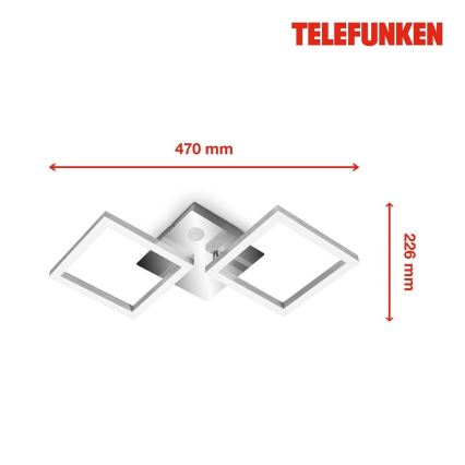Telefunken 318508TF - LED Stropné svietidlo so senzorom FRAME LED/12W/230V 3000K matný chróm