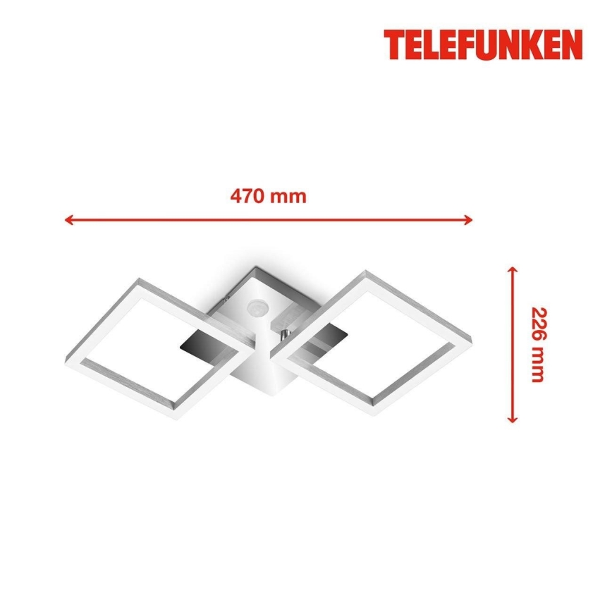 Telefunken 318508TF - LED Stropné svietidlo so senzorom FRAME LED/12W/230V 3000K matný chróm