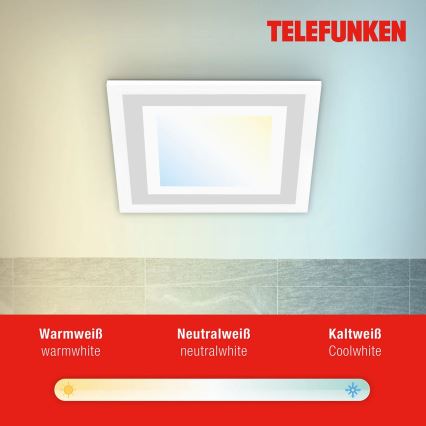 Telefunken 318706TF - LED RGBW Stmievateľný panel LED/18W/230V 3000-6500K + diaľkové ovládanie