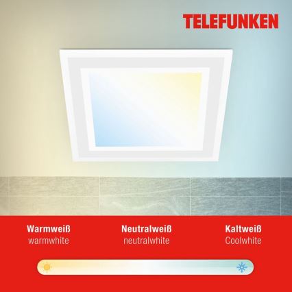 Telefunken 318806TF - LED RGBW Stmievateľné stropné svietidlo LED/24W/230V 3000-6500K + diaľkové ovládanie