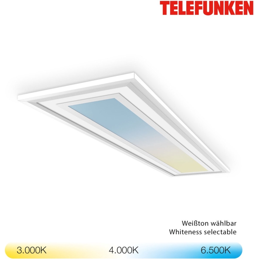 Telefunken 318906TF - LED RGBW Stmievateľné stropné svietidlo LED/24W/230V 3000-6500K 25x100 cm + diaľkové ovládanie