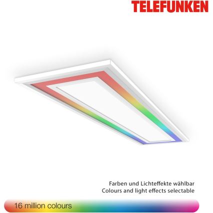 Telefunken 318906TF - LED RGBW Stmievateľné stropné svietidlo LED/24W/230V 3000-6500K 25x100 cm + diaľkové ovládanie