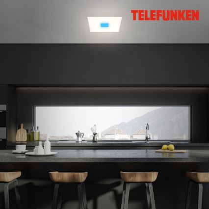 Telefunken 319106TF - LED RGBW Stmievateľné stropné svietidlo LED/24W/230V 2700-6500K biela + diaľkové ovládanie