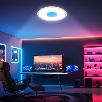 Telefunken 320104TF - LED RGBW Stmievateľné stropné svietidlo LED/21W/230V 3000-6500K pr. 45 cm + diaľkové ovládanie