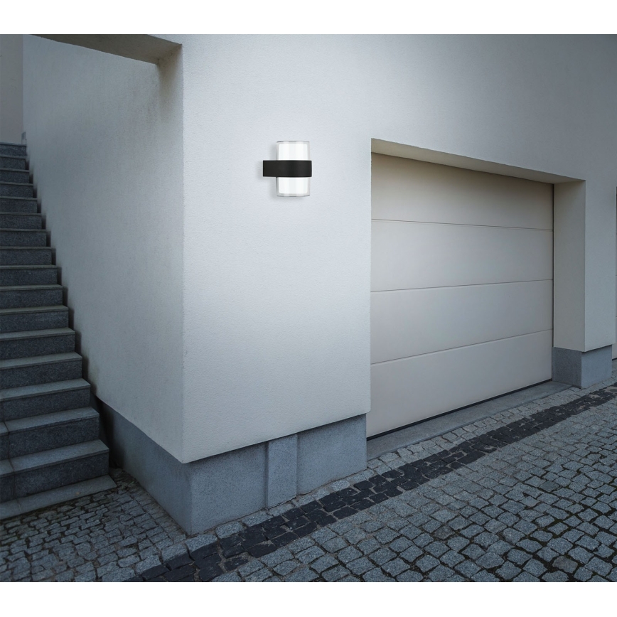 Telefunken 320405TF - Vonkajšie nástenné LED svietidlo 2xLED/8W/230V IP44 čierne