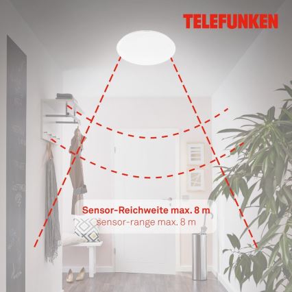 Telefunken 601306TF - LED Kúpeľňové stropné svietidlo so senzorom LED/20W/230V IP44 pr. 40 cm