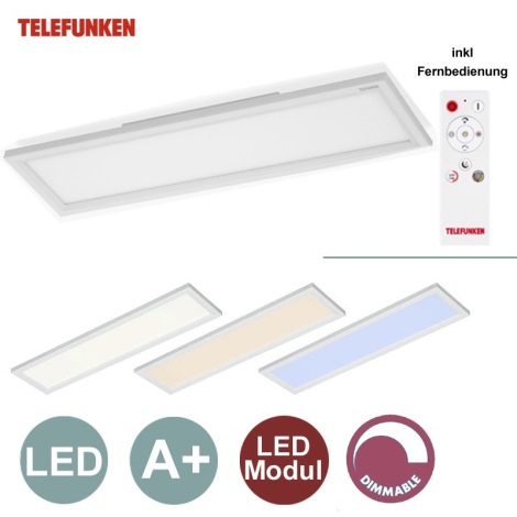 Telefunken - LED Stmievateľný panel 1xLED/18W/230V + diaľ. ovládanie