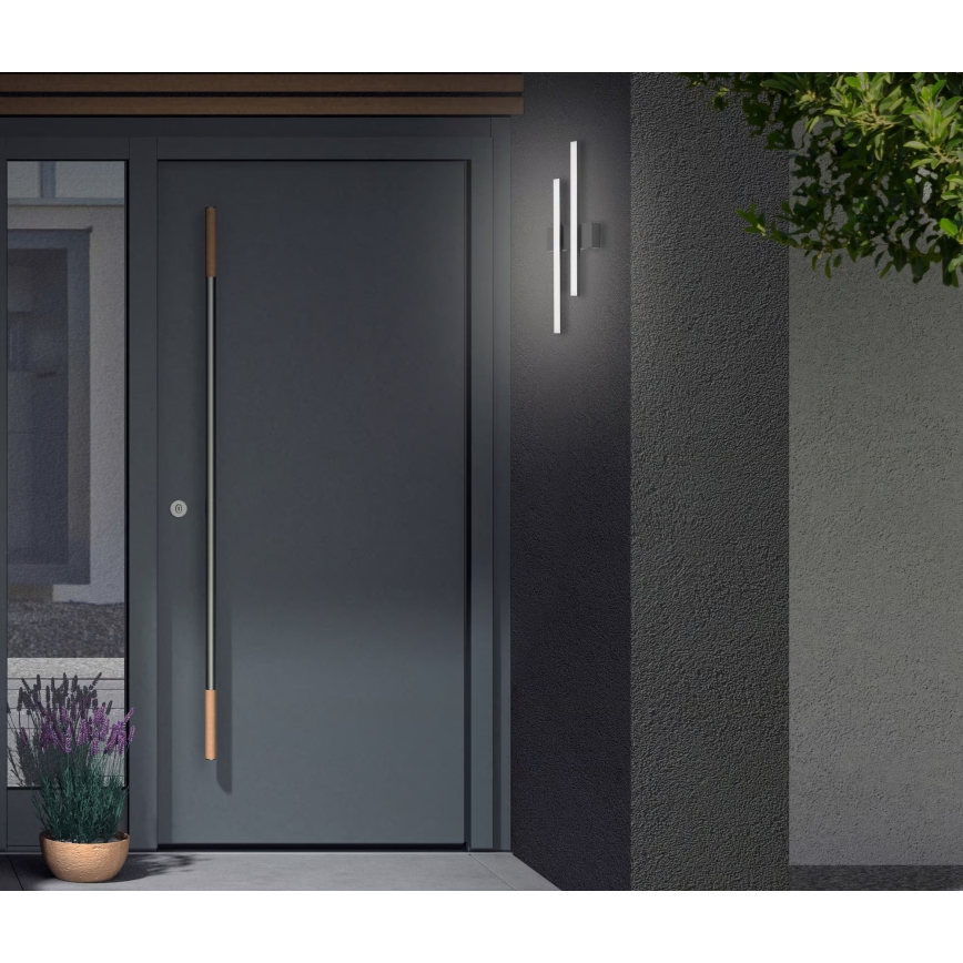 Telefunken - LED Vonkajšie nástenné svietidlo 2xLED/4W/230V IP44 čierna