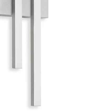 Telefunken - Vonkajšie nástenné LED svietidlo 2xLED/4W/230V 4000K IP44 strieborné