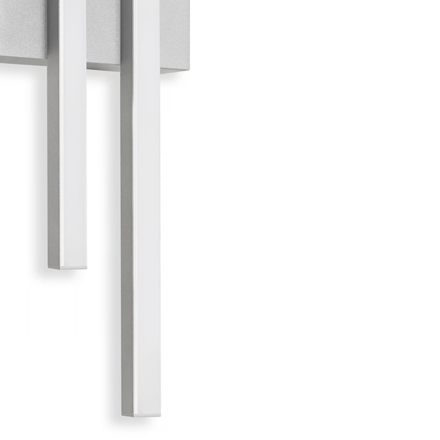 Telefunken - Vonkajšie nástenné LED svietidlo 2xLED/4W/230V 4000K IP44 strieborné