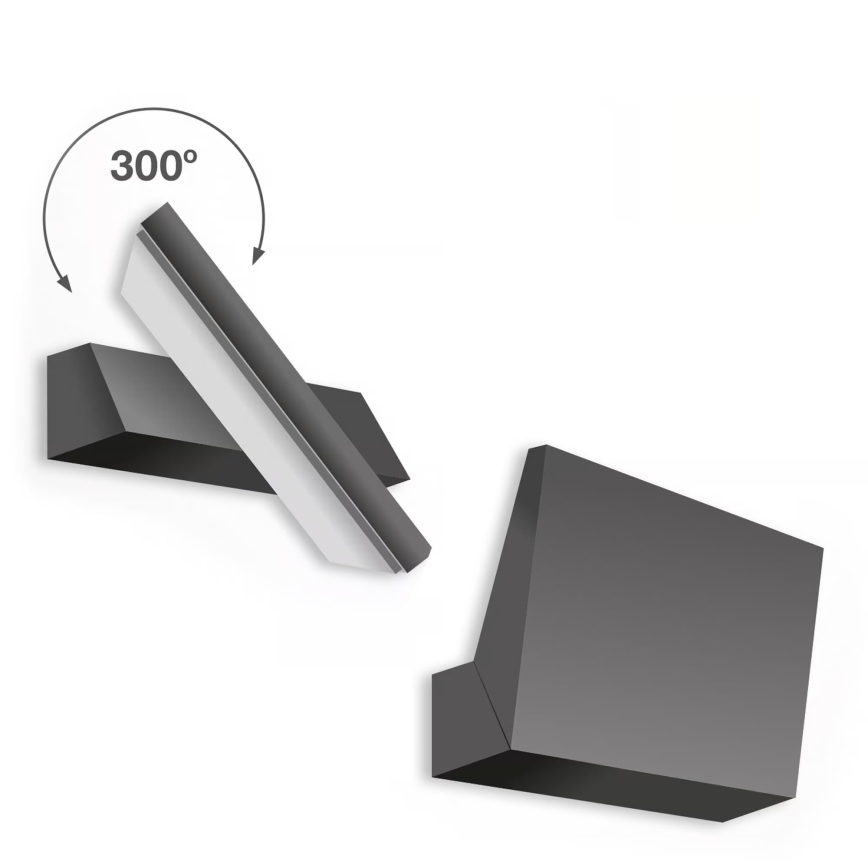 Telefunken - LED Vonkajšie nástenné svietidlo LED/10W/230V IP44 čierna