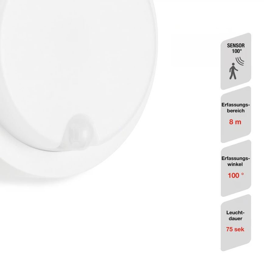 Telefunken - LED vonkajšie nástenné svietidlo so senzorom súmraku a pohybu LED/12W/230V IP44 biele