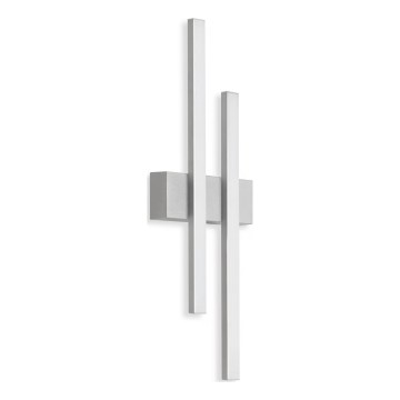 Telefunken - Vonkajšie nástenné LED svietidlo 2xLED/4W/230V 4000K IP44 strieborné