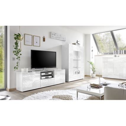 Televízny stolík ARIA biely