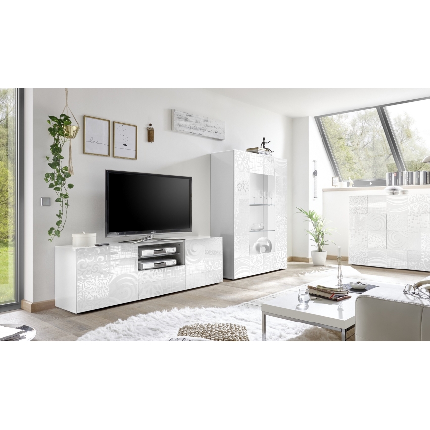 Televízny stolík ARIA biely