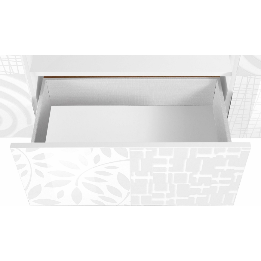 Televízny stolík ARIA biely