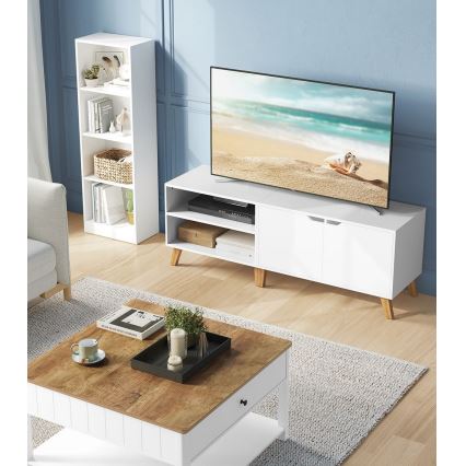 Televízny stolík BASTOR biely