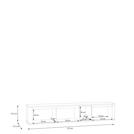 Televízny stolík INAR, béžovo-hnedý