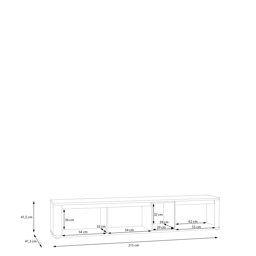 Televízny stolík INAR čierna/hnedá