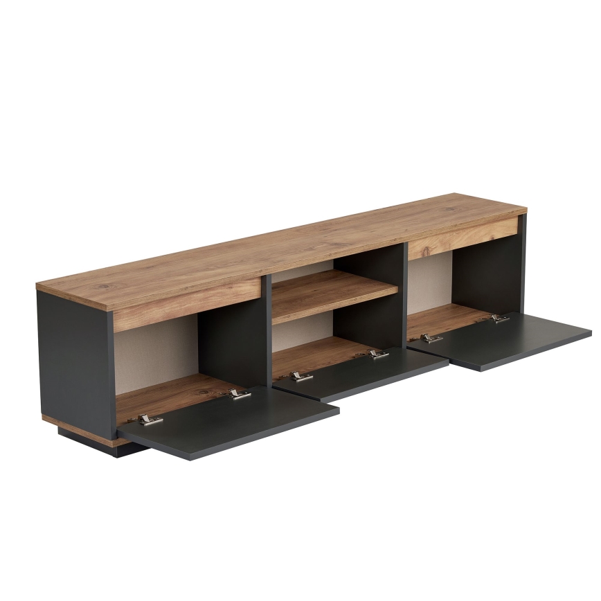 Televízny stolík KREDE 160x30 cm antracit/borovica