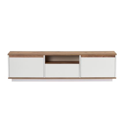 Televízny stolík KREDE 160x30 cm biela/borovica