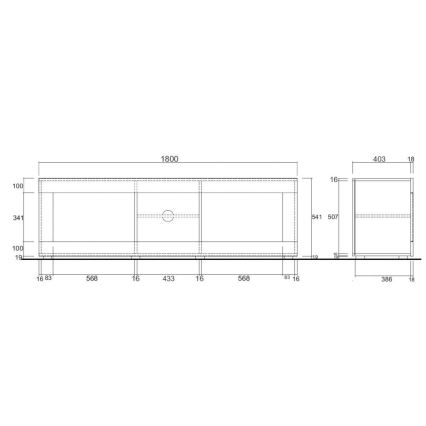 Televízny stolík NERILA biely