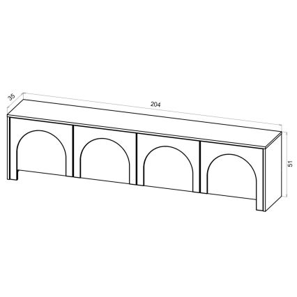 Televízny stolík NIO biely