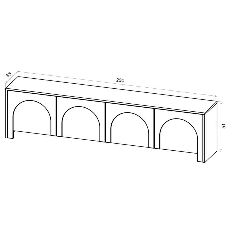 Televízny stolík NIO biely