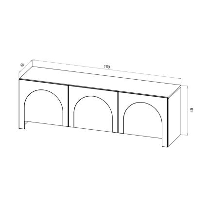 Televízny stolík NIO biely