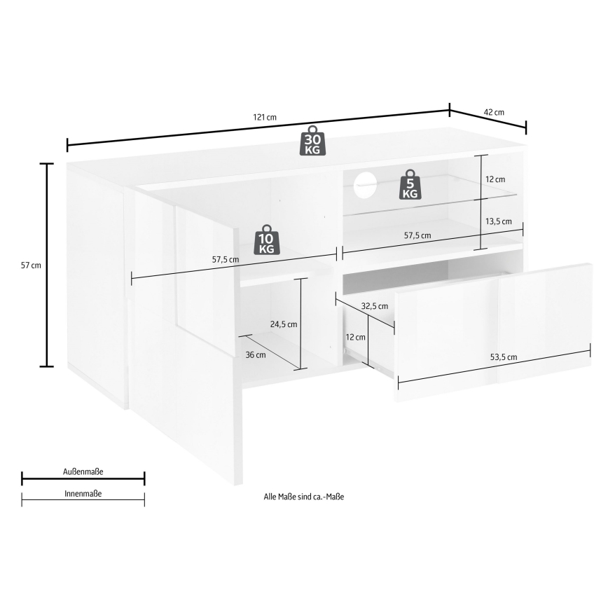 Televízny stolík SERIAN dub sonoma