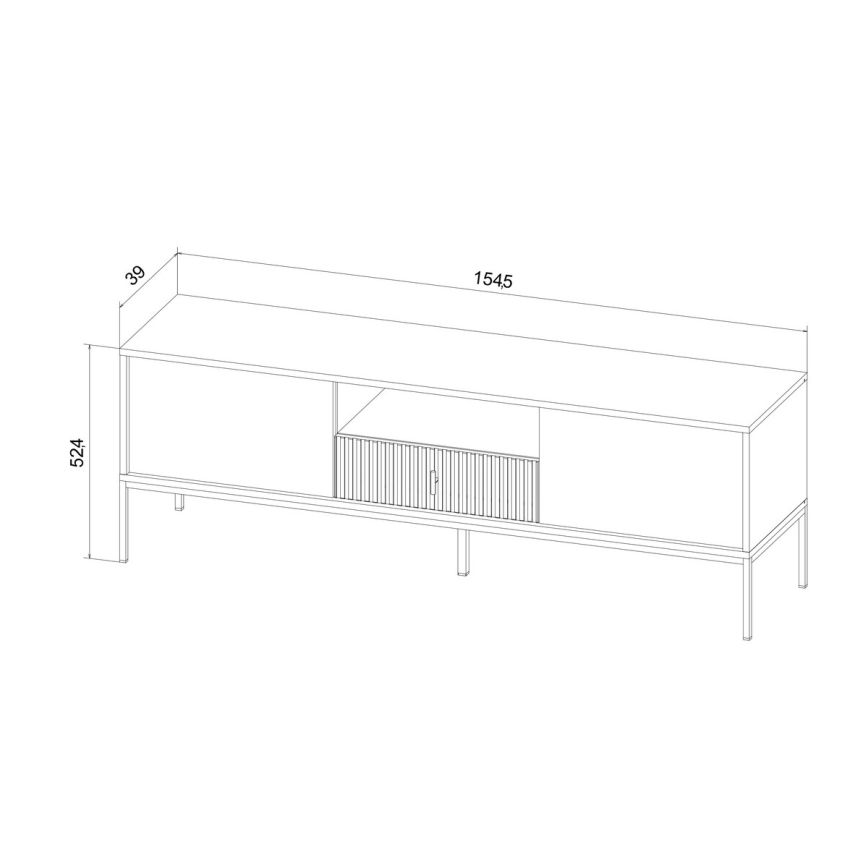 Televízny stolík SUE čierny
